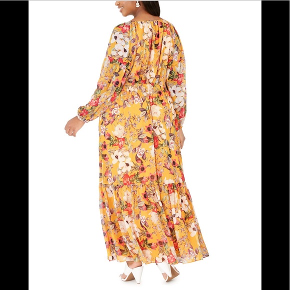 🆕Yellow 💛 INC Peasant Style Dress - Picture 2 of 4